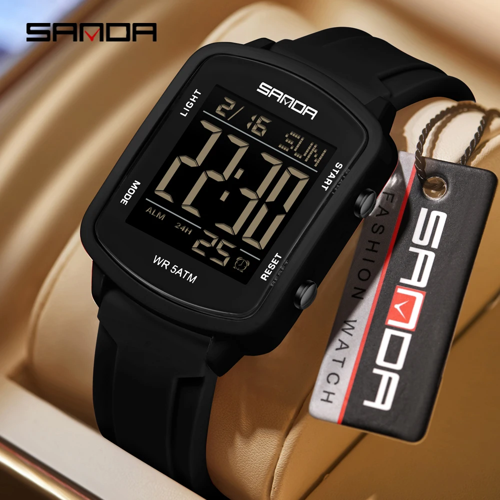 relogio-eletronico-masculino-sanda-2026-para-esportes-e-lazer-com-calendario-alarme-contagem-regressiva-luz-noturna-a-prova-d'Agua-e-pulseira-de-silicone