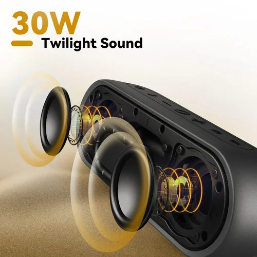 Imagen 2 del producto Altavoz Bluetooth portátil TRIBIT XSound Plus 2, potencia de 30W, altavoz inalámbrico resistente al agua IPX7, tiempo de reproducción de 24 horas para acampar, hacer senderismo