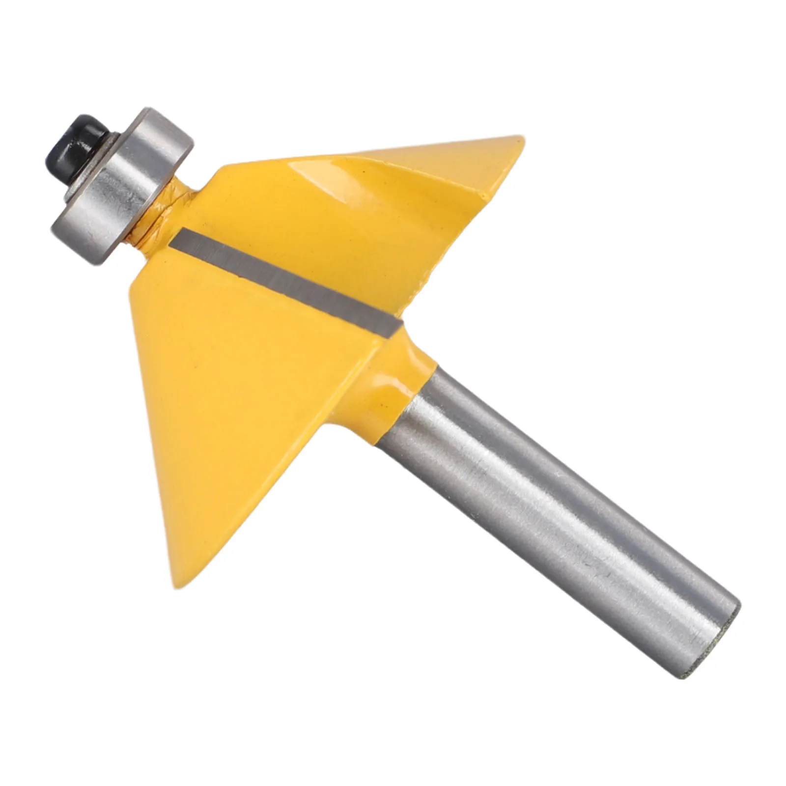 8mm Shank 45 Degree Chamfer Bevel Edging Router Bit Carbide Tipped 2 For Flute Cutting End Mill For Woodworking Machining Center
