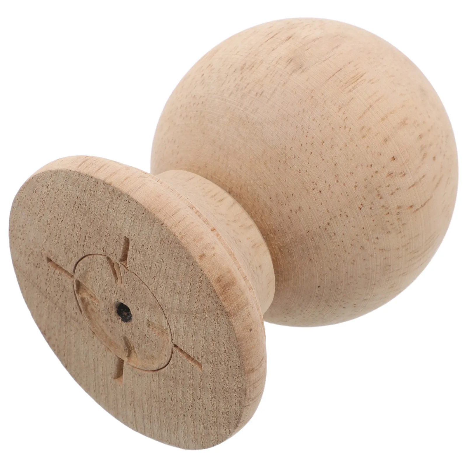 Round Solid Hardwood Ball Finial Unfinished Wood Fence Gate Topper Hand Carved Decorative Wood Baluster Post Caps for Staircase