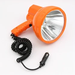 12V50W LED Handheld Spotlight For Car's Cigarette Lighter & External 12V Battery