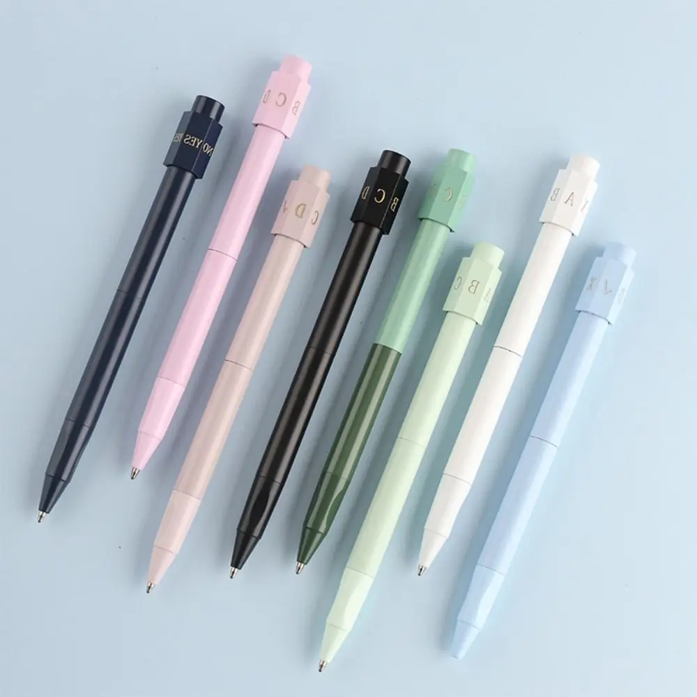 Metal Metal Spinning Pen 0.5MM Black Ink ABCD Answer Choose Ballpoint Pen Writing Tools Rotating Design Neutral Pen