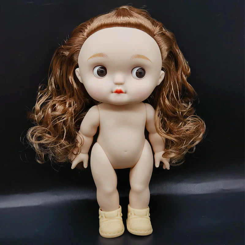 New 27cm Simulation Vegan Fat Doll Toy Cute Expression Naked Vinyl Body Doll Creative Kids Girl Play House Toys Birthday Gift