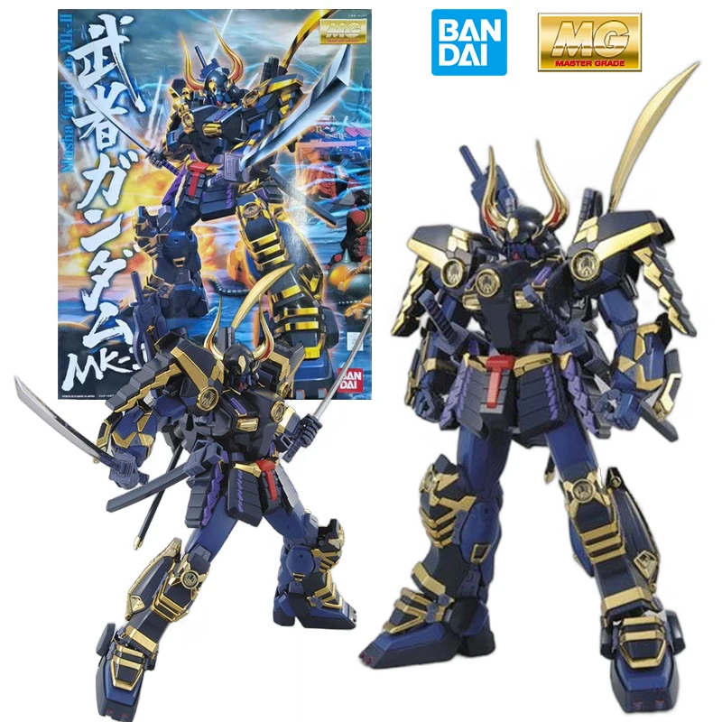 Bandai MG 1/100 Musha Gundam Mk-II 18Cm Anime Original Action Figure Gundam Model Kit Assemble Toy Birthday Gift Collection