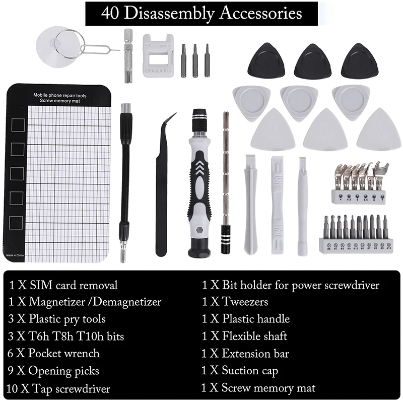 Precision Screwdriver Set 115/135/138 in 1 Professional Magnetic Electronic Screwdriver Set Repair Tool Kit with Case for Repair