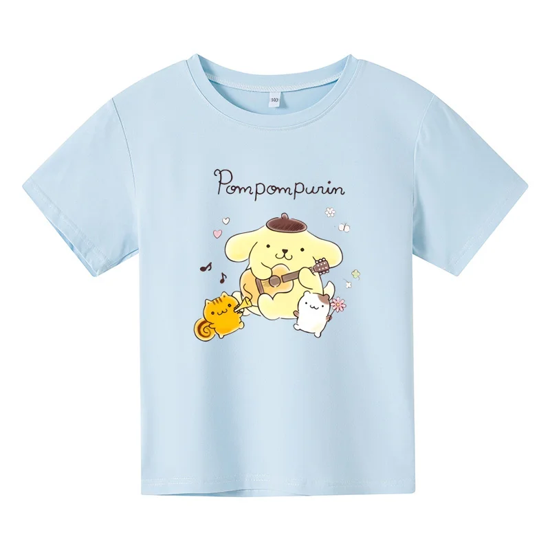 

Sanlio Kids T-Shirt 2-12 Years old 2D Printed Factory Price for Boys and Girls Casual Sports Outdoor Short Sleeved Round Neck