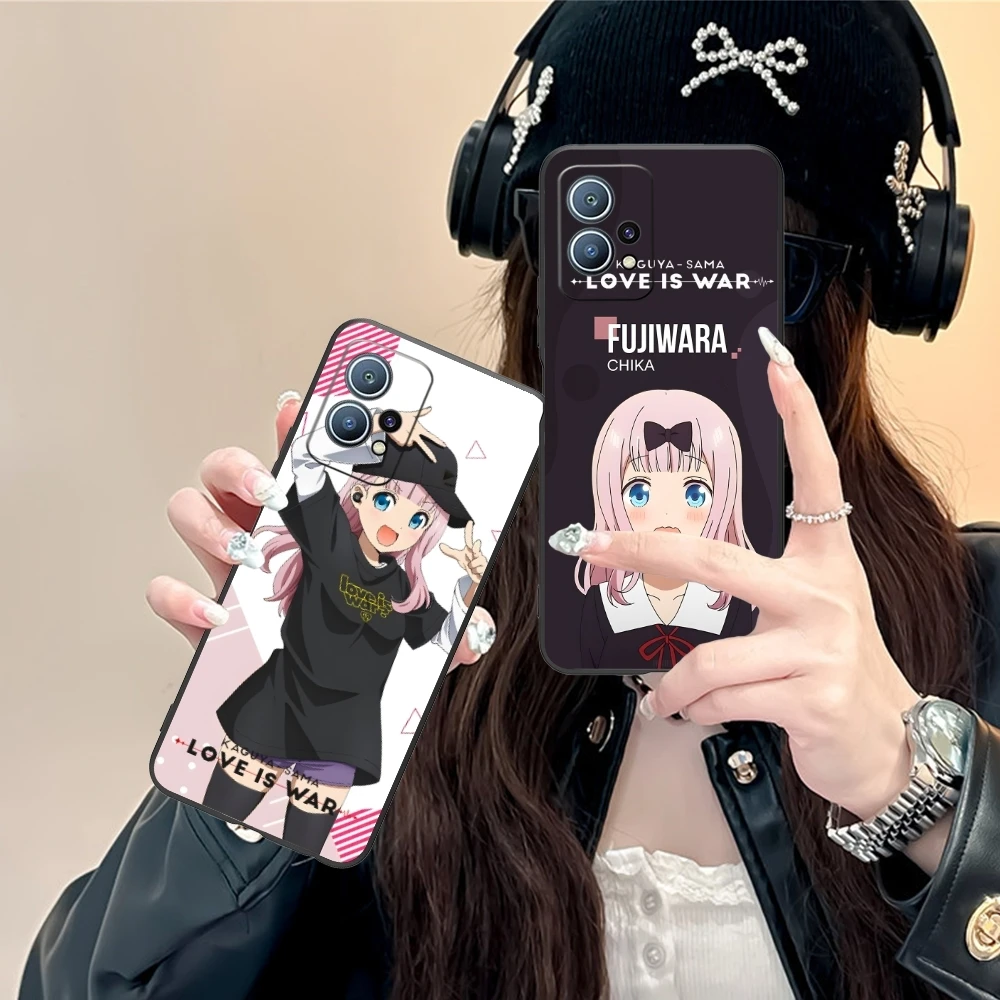 Kaguya Sama Chika Mobile Cell Phone Case for Huawei P60 P50 P40 P30 P20 P10 P9 P8 Pro Lite Plus Black Soft Phone Cover Shell