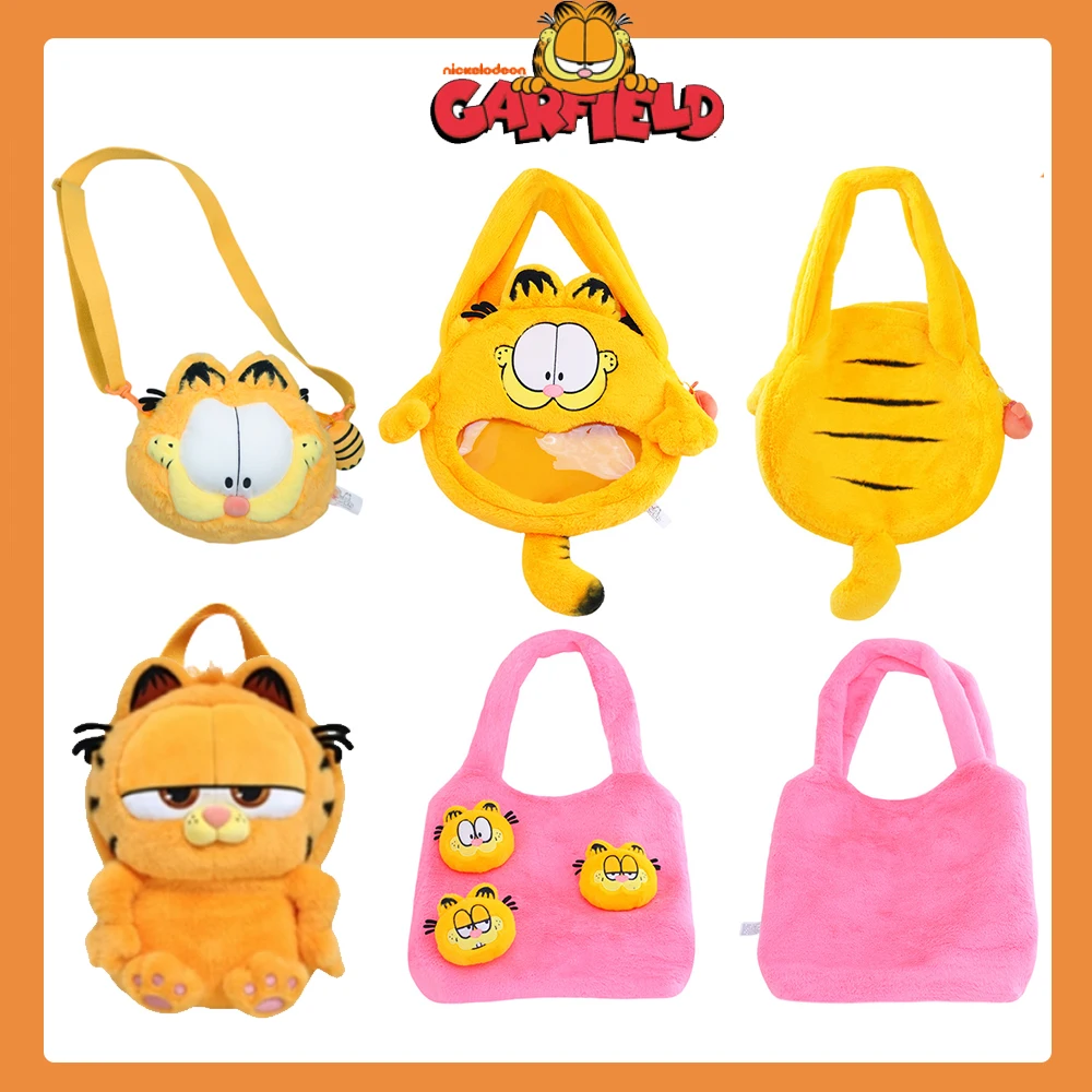 

GARFIELD Original Plush Backpack Cute Garfield Shoulder Bag Halloween Cloak Mantle Stuffed Cartoon Same Gift for Birthday