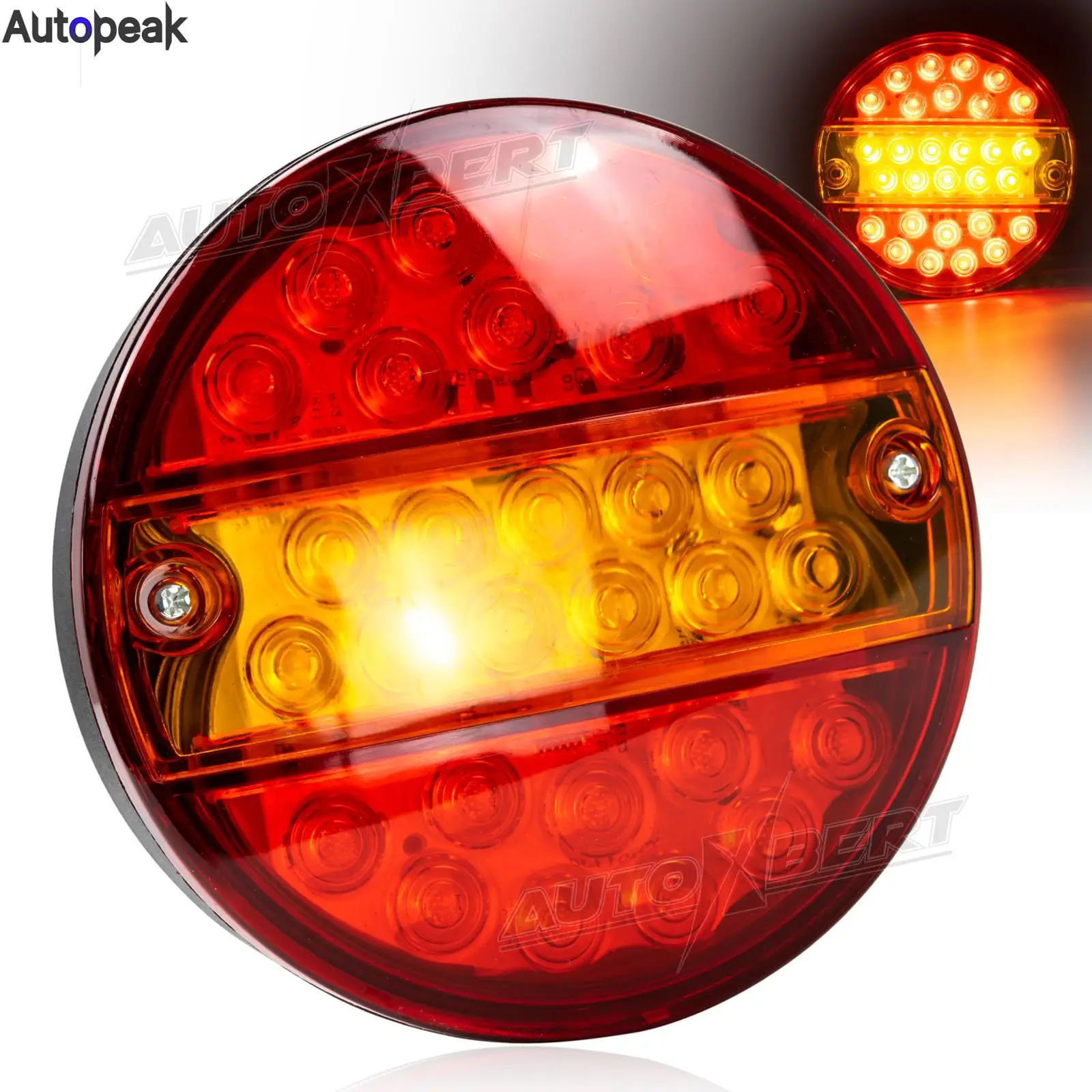 

Trailer Tail Light 29 LED Round Hamburger Brake Light Waterproof Truck Rear Lights Stop Indicator Lamp 12V 24V Lorry Caravan Van