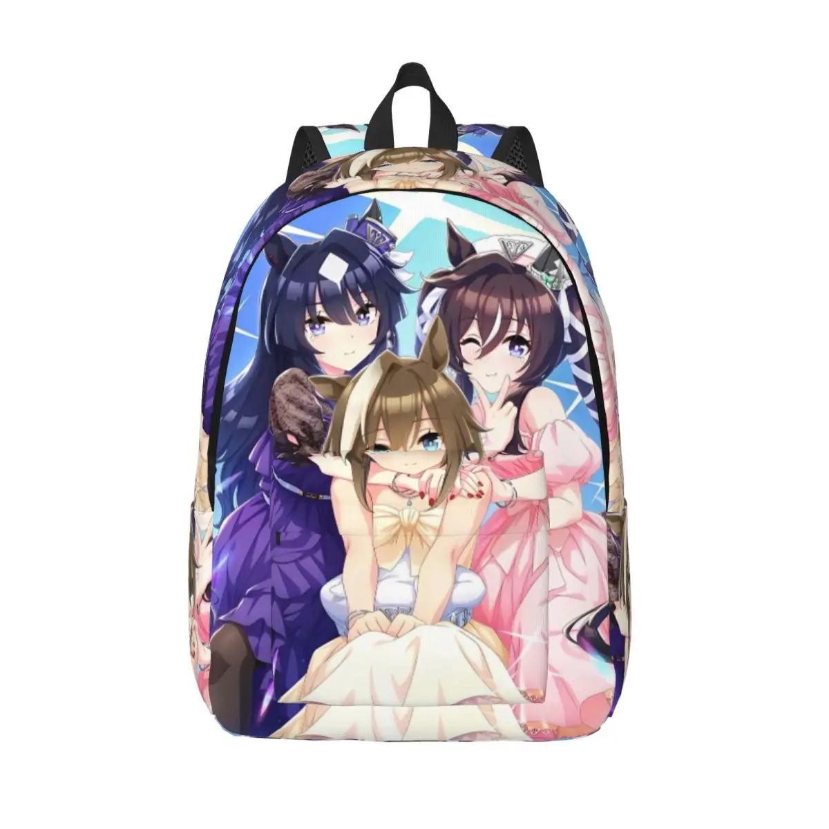 Umamusume Pretty Derby Anime Backpack Middle High College School Student Book Bags Men Women Canvas Daypack Travel
