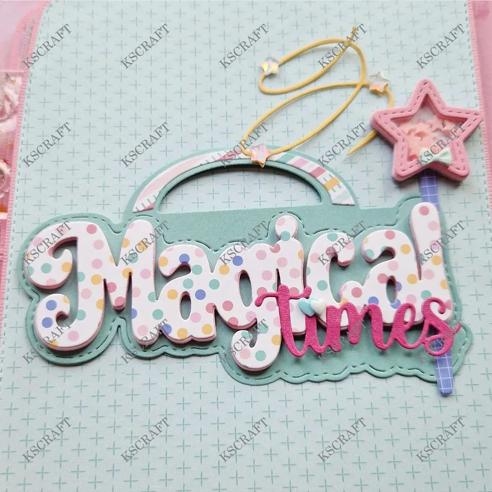 KSCRAFT Magical Times Bag Topper  Metal Cutting Dies Stencils for DIY Scrapbooking Decorative Embossing DIY Paper Cards