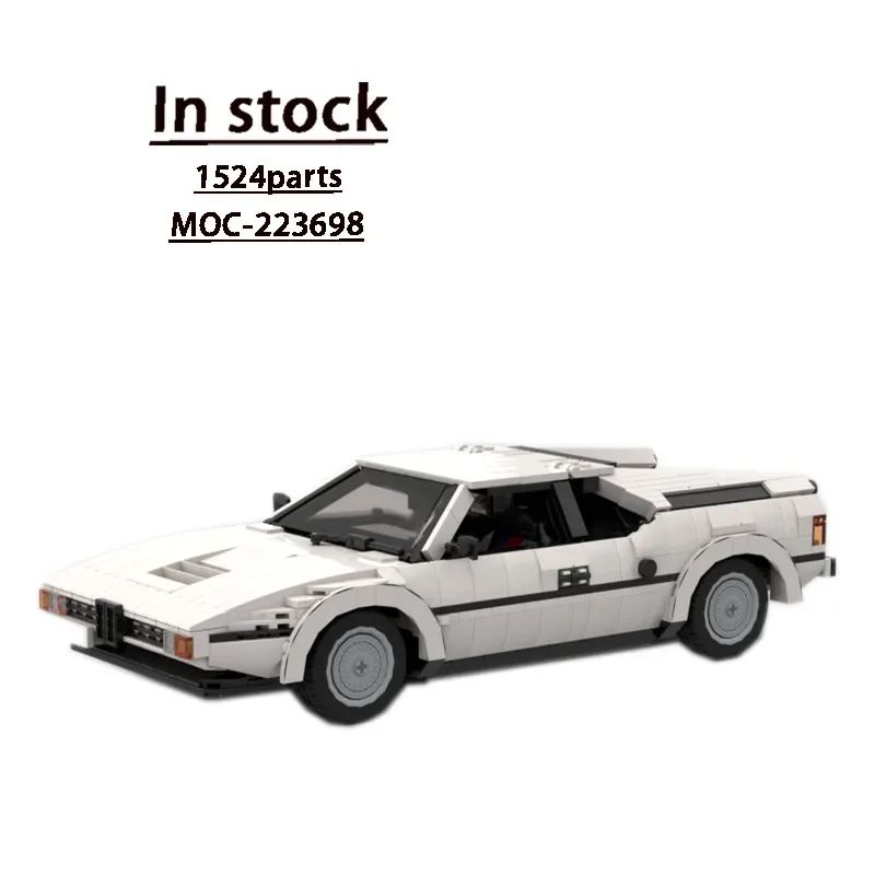 MOC-223698 الأبيض الجديد سباق السيارات الخارقة بنة نموذج 1524 PartsMOC الإبداعية الصبي الاطفال عيد ميلاد بناء الالعاب العملاقة هدية