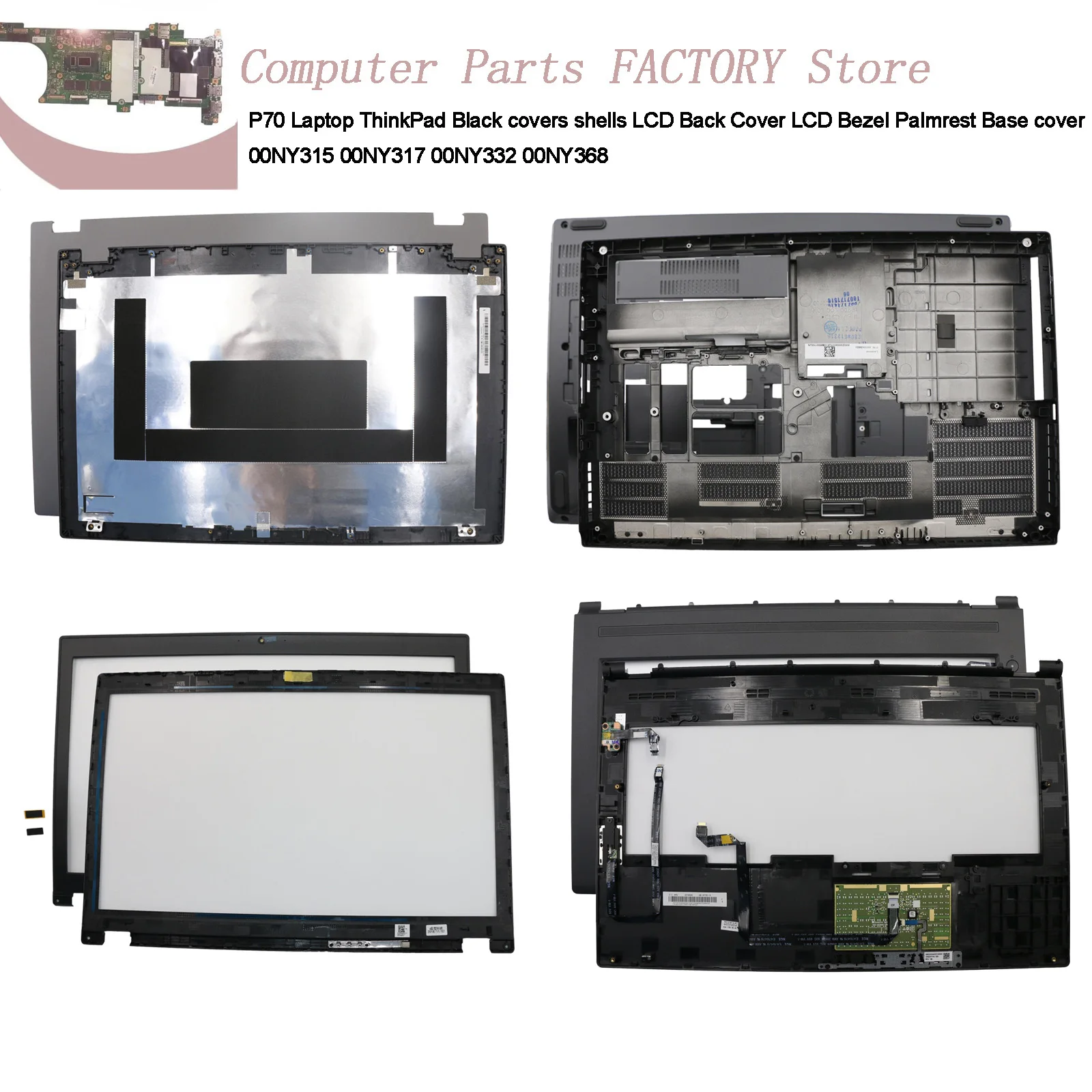 

For Lenovo P70 Laptop ThinkPad Black covers shells LCD Back Cover LCD Bezel Palmrest Base cover 00NY315 00NY317 00NY332 00NY368