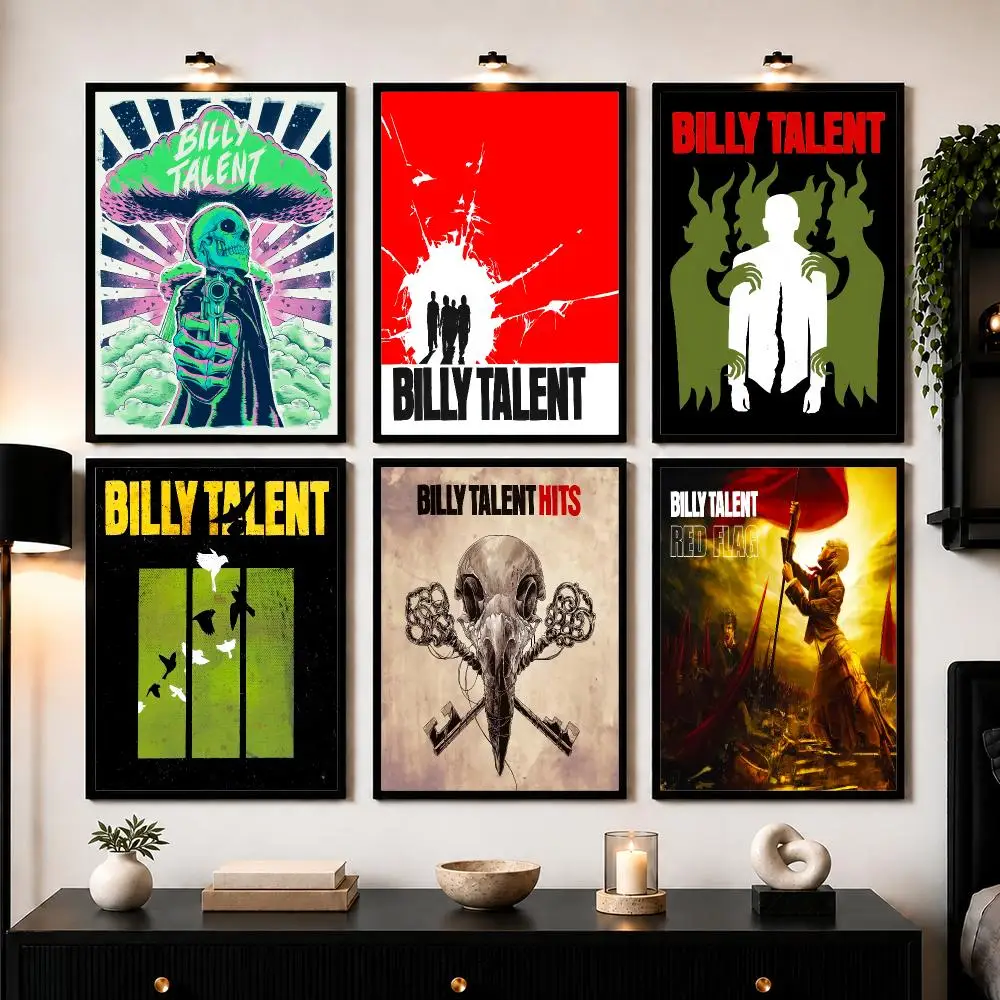 B-Billy Talent Poster Modern Wall Art Sticker For Living Room Bedroom Bar Home Decor Mural Painting Decoration