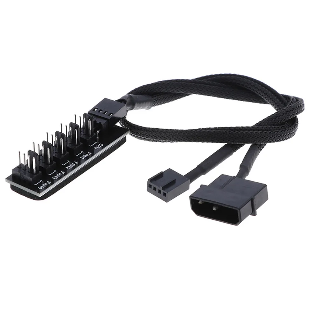 4pcs 30cm For PWM Fan Hub Splitters PC Motherboard Chassis Power Extension Cable For Cooling Fans 24AWG Tinned Copper Wire