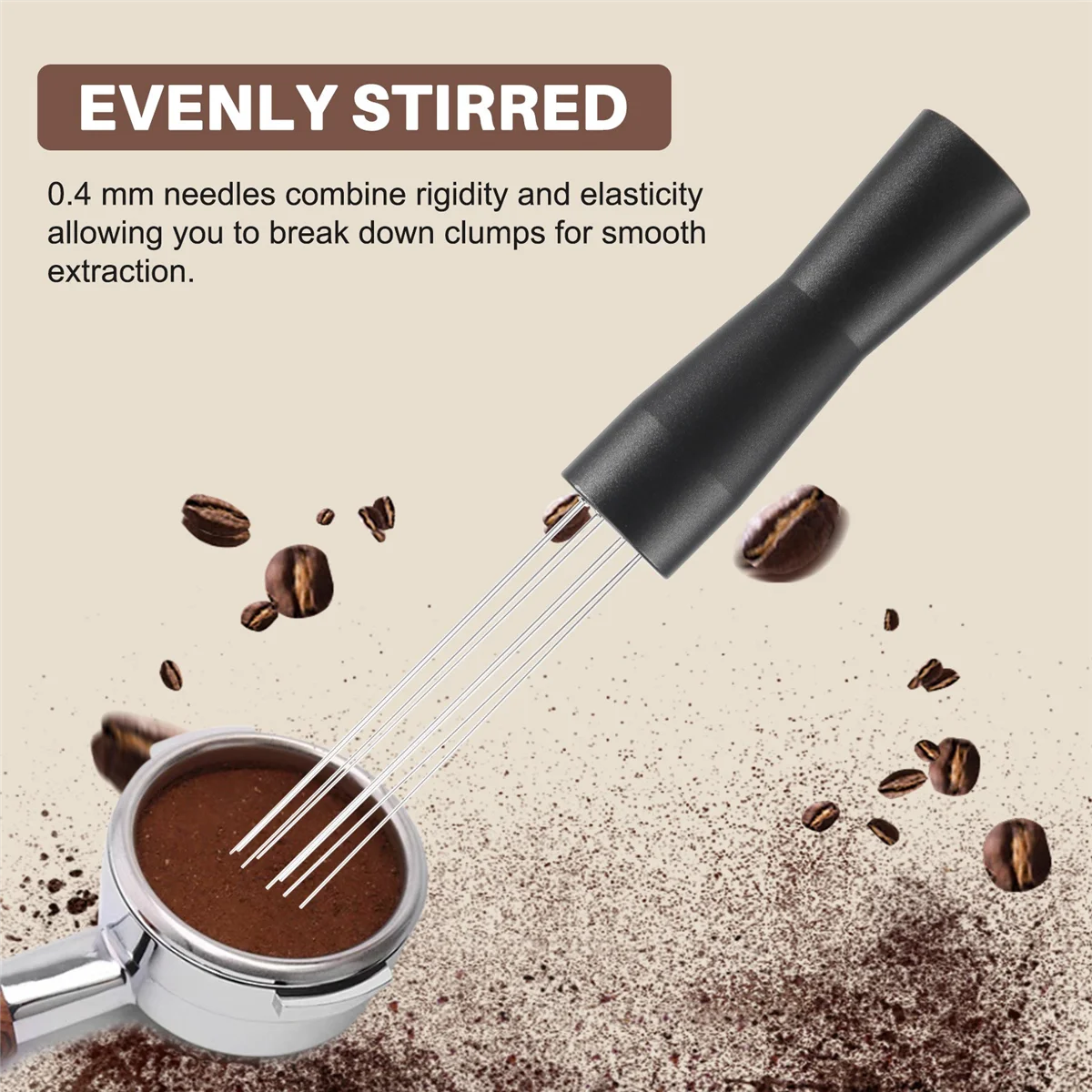Мешалка для кофе эспрессо, игла, ручные темперы, инструмент WDT, инструмент для распределения эспрессо-бариста, инструмент для распределения игл # A66K