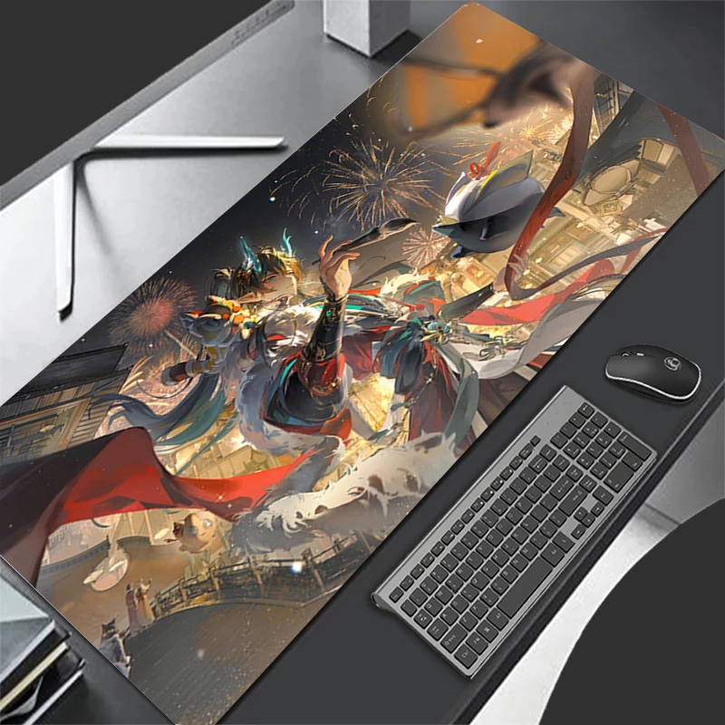 Mousepad Computer Gaming Accessories Keyboard Pad Office Rubber Mouse Pad Decoracion H-honkai Star Rail Dan Heng Desk Mouse Mat