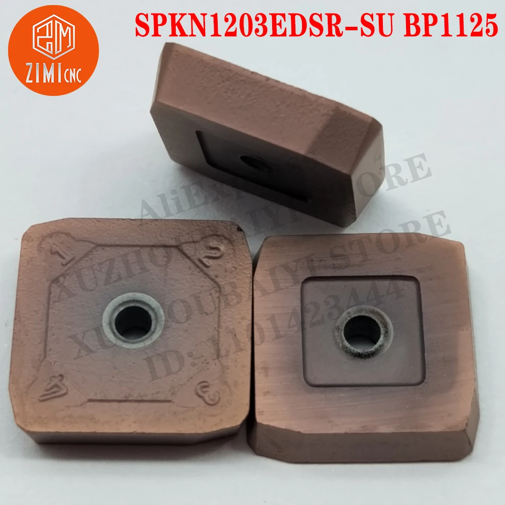 Imagem -06 - Ferramentas de Pastilhas de Fresagem Pastilhas de Metal Duro Lâmina Fresa Torno Mecânica Ferramentas de Torneamento Externas Indexáveis Spkn1203edsr-su Bp1125