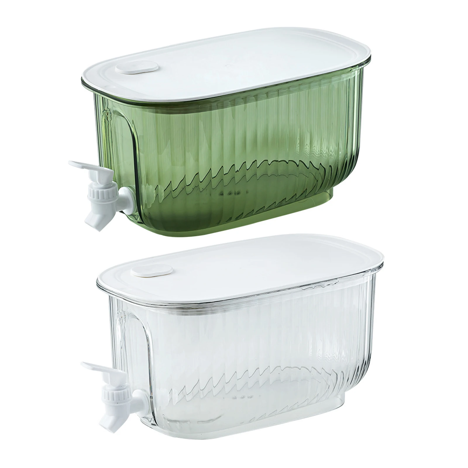 

4L Refrigerator Cold Kettle with Faucet Transparent Juice Cold Drink Barrel Large Capacity Leakproof Drinkware for Home Party