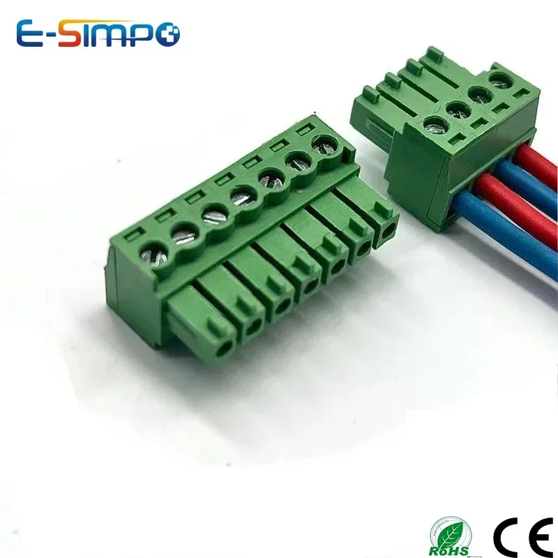 10pair/10pcs Aerial Butt Welding 2EDGRK 15EDGRK-3.5mm 2-24P Plug Male+Female Socket 28-16AWG Wire Screw Terminal Block Connector