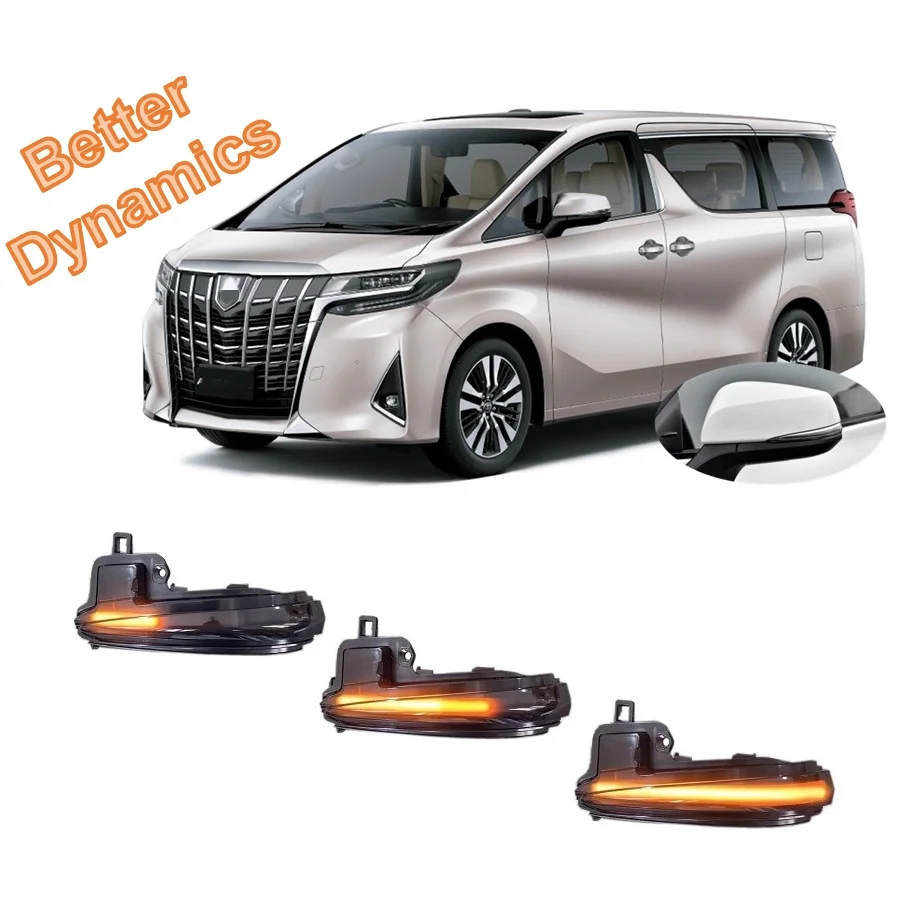 for Alphard III AGH3# AYH30# GGH3# 2016 2017 2018 2019 2020 2021 Dynamic LED Sequential Indicator Mirror Turn Light Signal