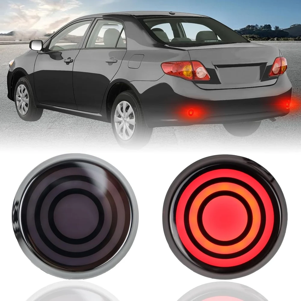 LED Rear Bumper Reflectors Brake Light For Toyota Scion IQ Sienna Corolla Rear Fog Light Tail Lamps Accessories-N25R