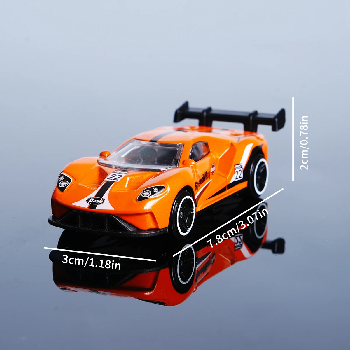 1:64 Orange Alloy Supercar Model, Alloy Body, Exquisite Interior Details, Suitable for Display Collection, Car Fans Play, Desktop | The First Choice for Home Decoration, the Best Choice for Holiday Gifts