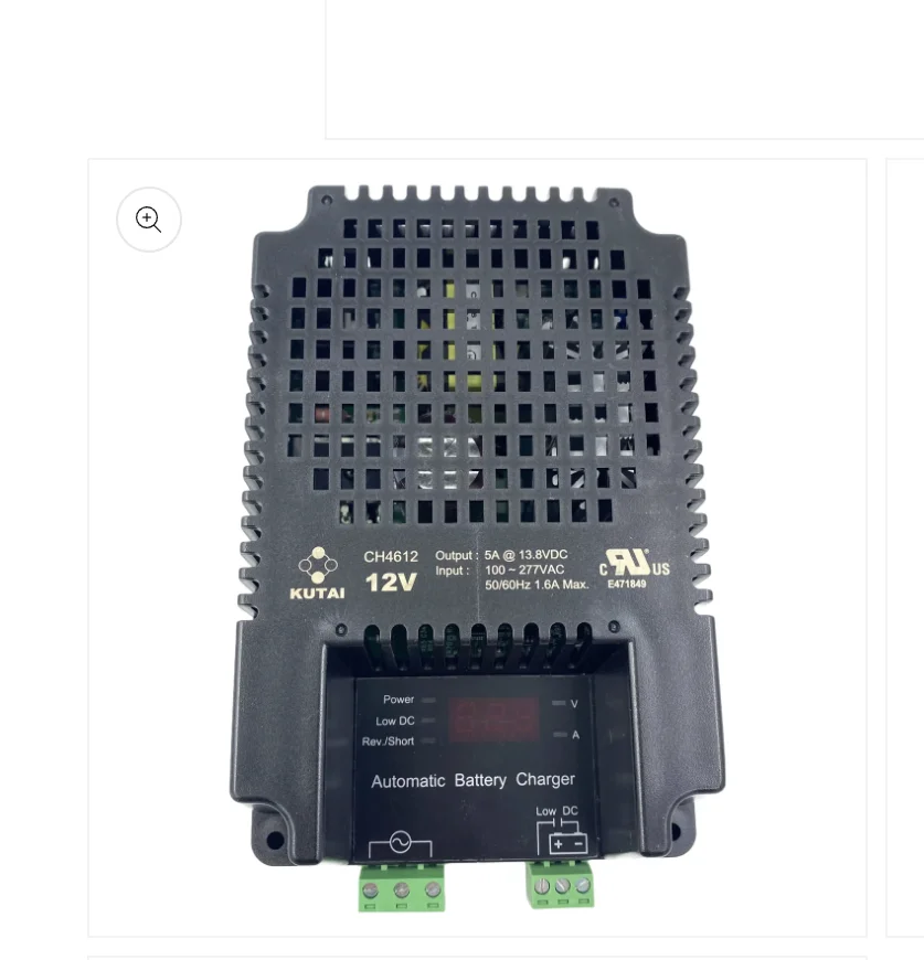 Carregador de Bateria Automático Industrial Kutai Led de Fácil Leitura Barco Adultos Motocicleta a Gasolina Ch4612 Ch4624 12v 24v