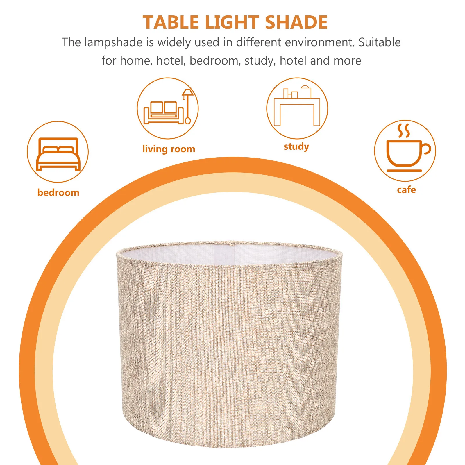 Cloth Lamp Shade Small Linen Table Light Shade E27 E14 Dustproof Lamp Cover Decorative for Living Room Bedroom Office