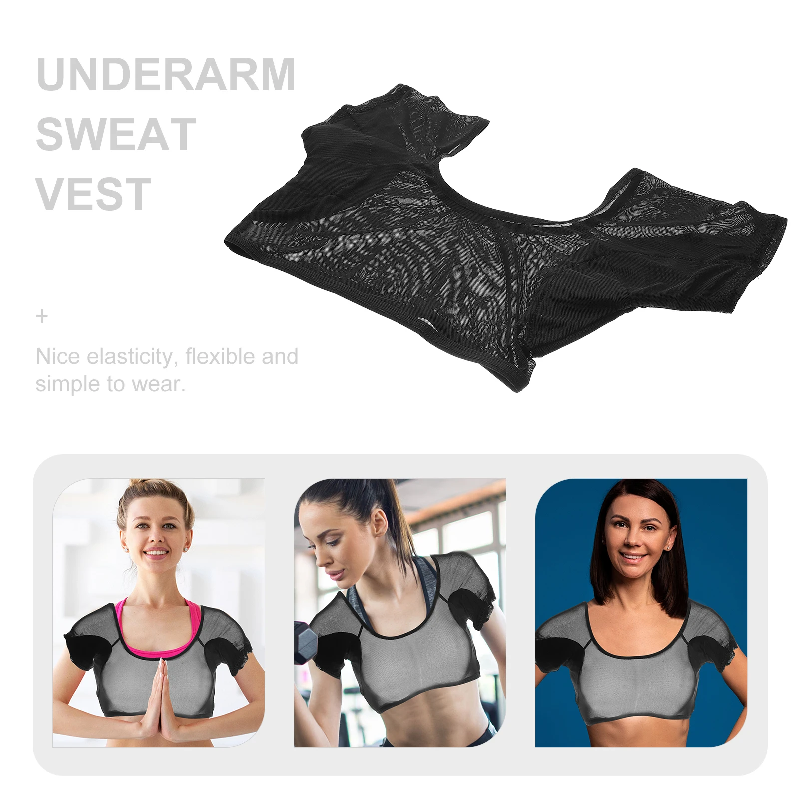

Breathable Underarm Sweat Vest Women Washable Shirt Protector Girls Ladies Workout Running Gym Armpit Sweat Proof Vest M
