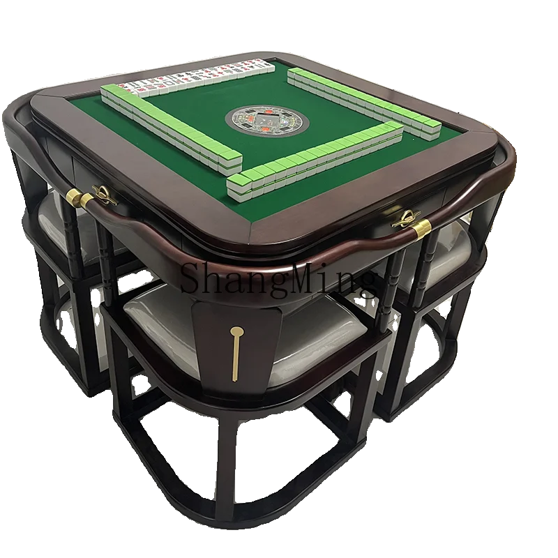 

ZYY solid wood mahjong machine dining table dual-purpose automatic multi-function silent small apartment mahjong table