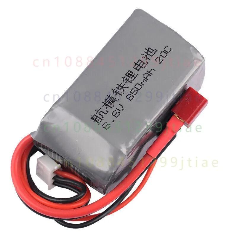 1PCS  1× 6.6V 850mAh 20C LiFePO4 Receiver Rc Battery for Rc Drone Boat Car Transmitter