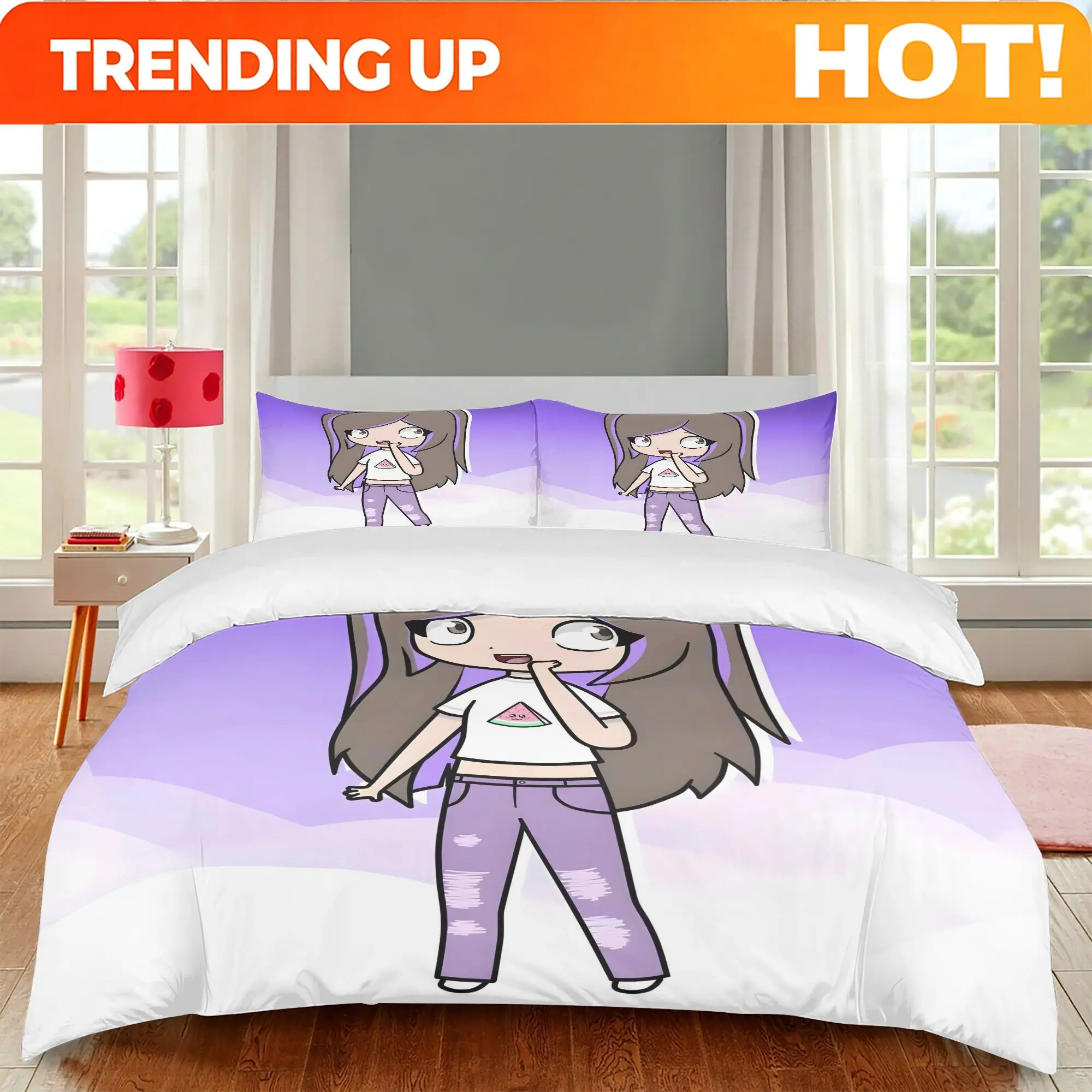 Customize Lyna Vallejos Printed Bedding 3pcs Set That Enhances Your Room with Matching Pillowcases and Stylish Pattern Themes fo