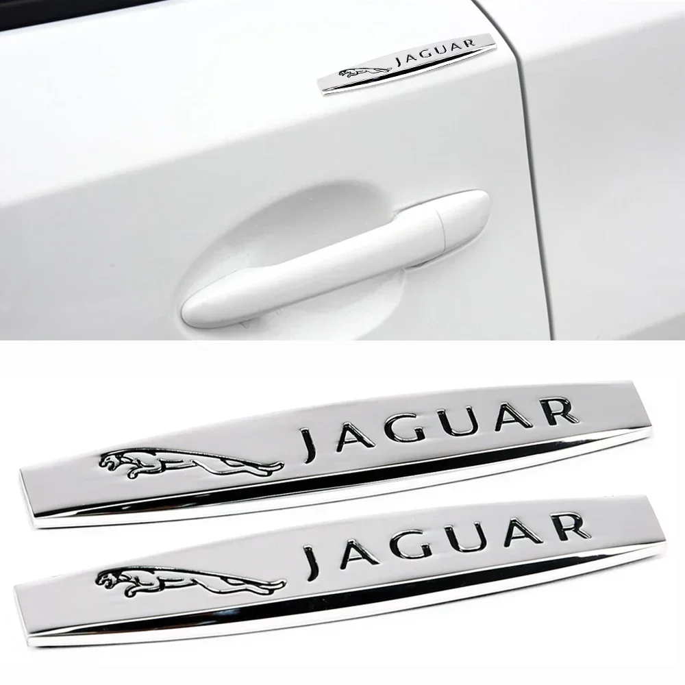 2PCS Metal Car Fender Side Emblem Sticker for Jaguar XF XJ XE XK XKR XFL XJS E Pace F Pace S Type X Type Ftype Body Badge Decal