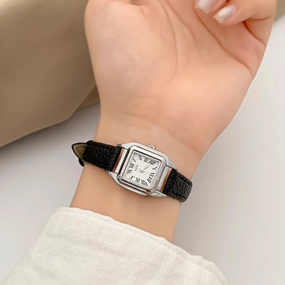 Fashion temperament minimalist luxury small square belt with quartz women's watch for women‘s girl party gift jewlry wholesale