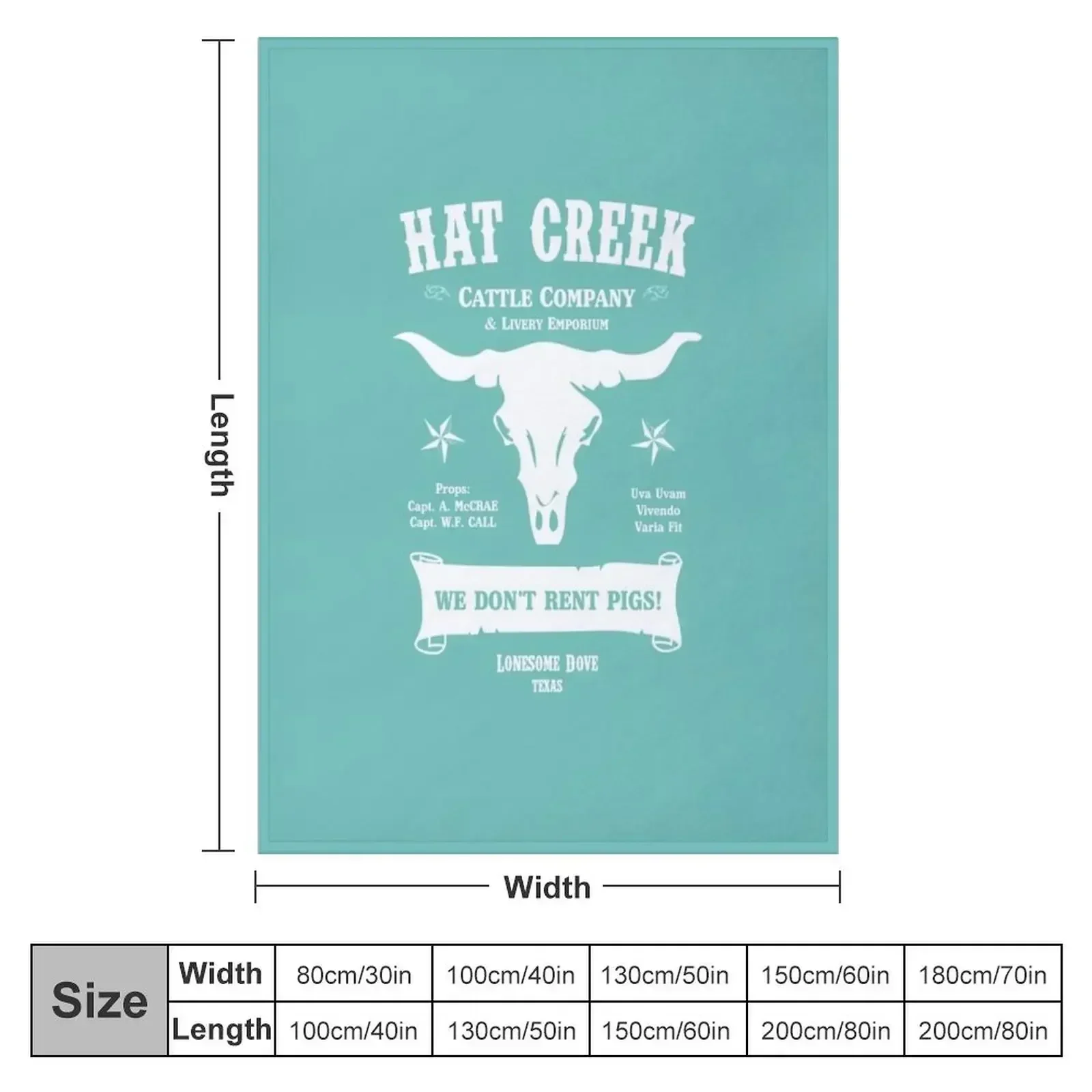 Hat Creek Cattle Company Lonesome Dove Throw Blanket Soft Big Soft Plaid Personalized Gift For Baby Blankets