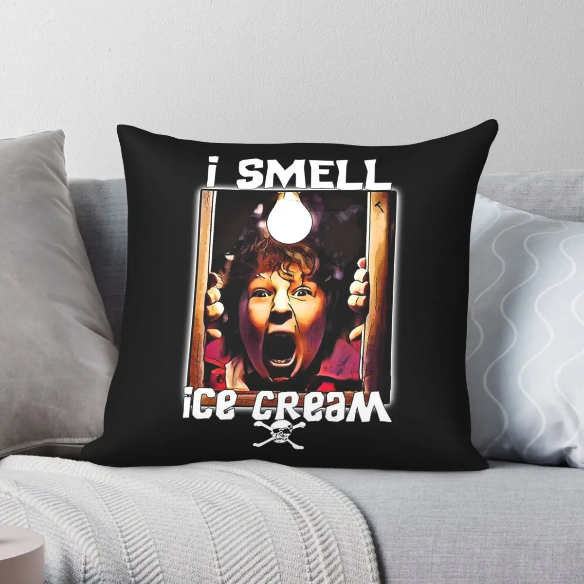Goonies Chunk I Smell Ice Cream Square Pillowcase Polyester Linen Velvet Creative Zip Decorative Pillow Case Sofa Cushion Cover