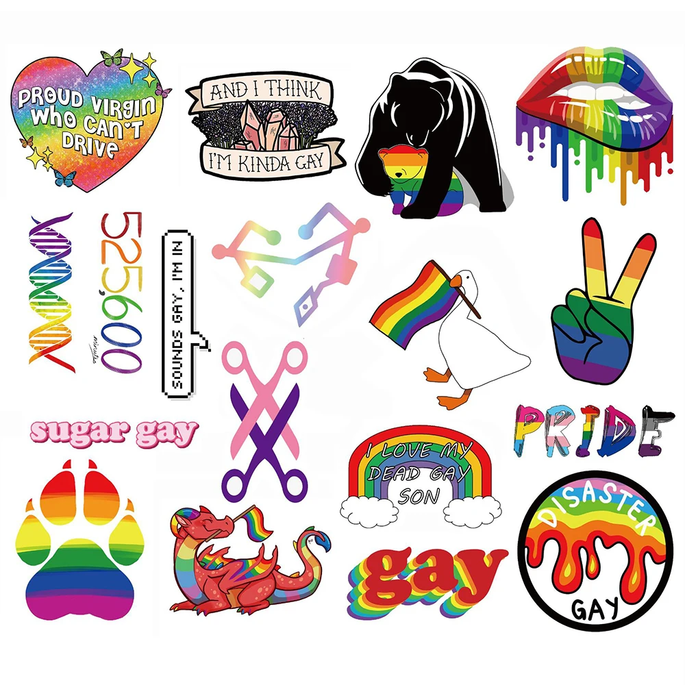 10/30/50pcs Colorful Rainbow LGBT Gay Stickers Decals DIY Motorcycle Laptop Bicycle Suitcase Car Decals Cartoon DIY Sticker Toys