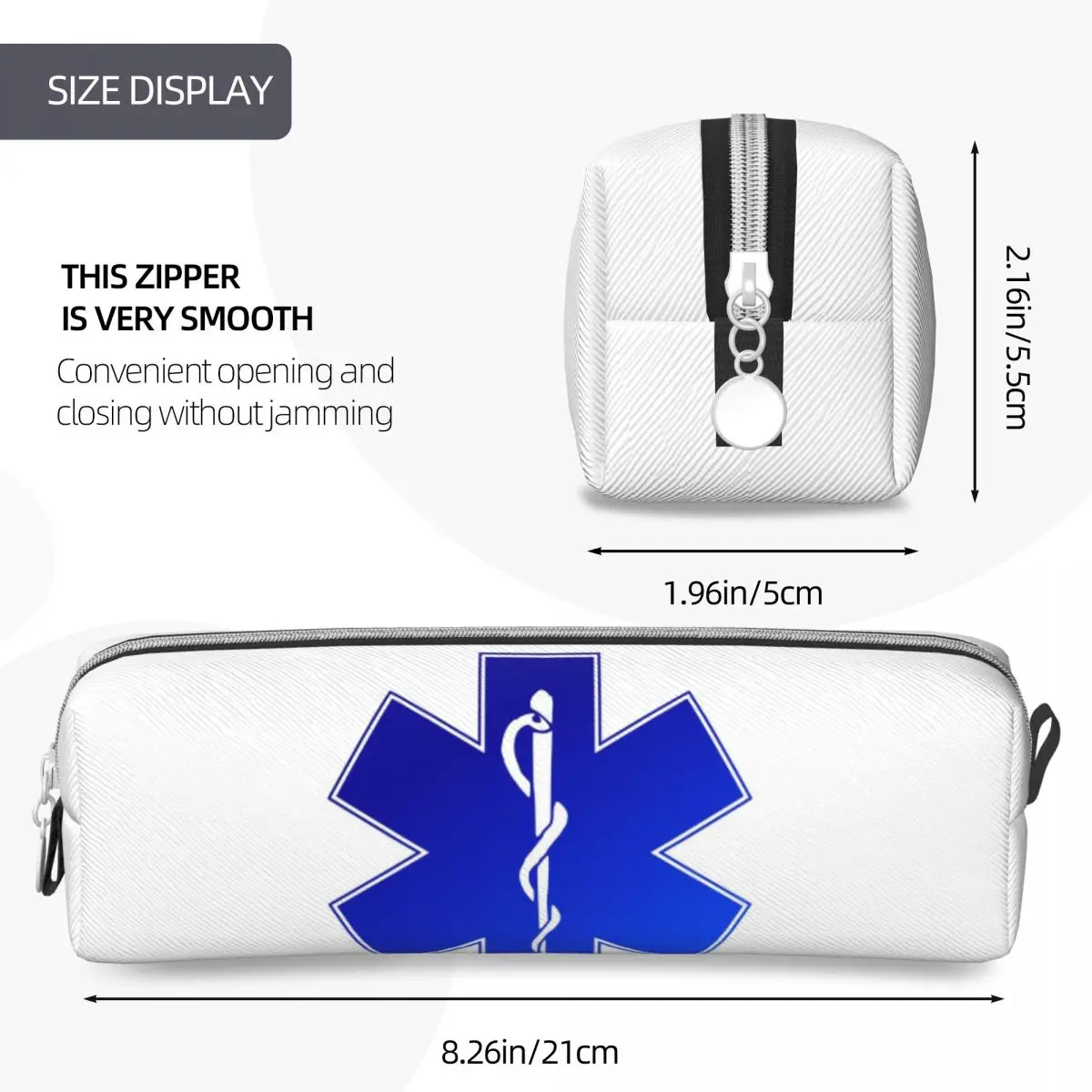 EMS EMT المسعف نجمة الحياة الجوارب والمزيد من مقلمة أكياس القلم سعة كبيرة صندوق القلم لصبي فتاة قلم رصاص الحقيبة حقيبة مستحضرات التجميل #4