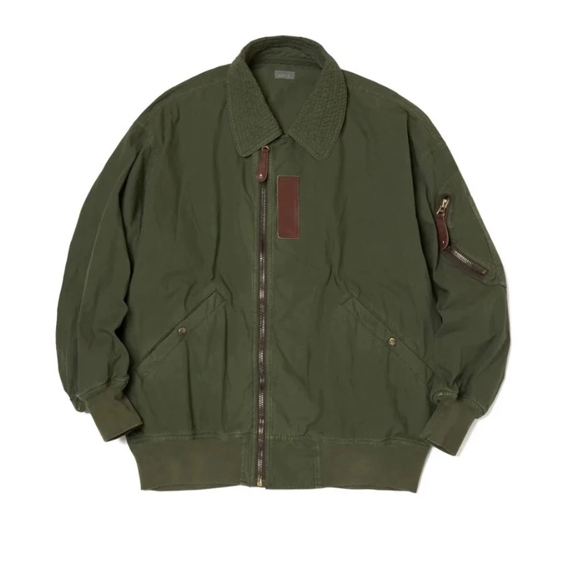 25SS KOLOR Abe Japanese High Quality Cotton Military Green Lapel Loose Jacket New Arrival
