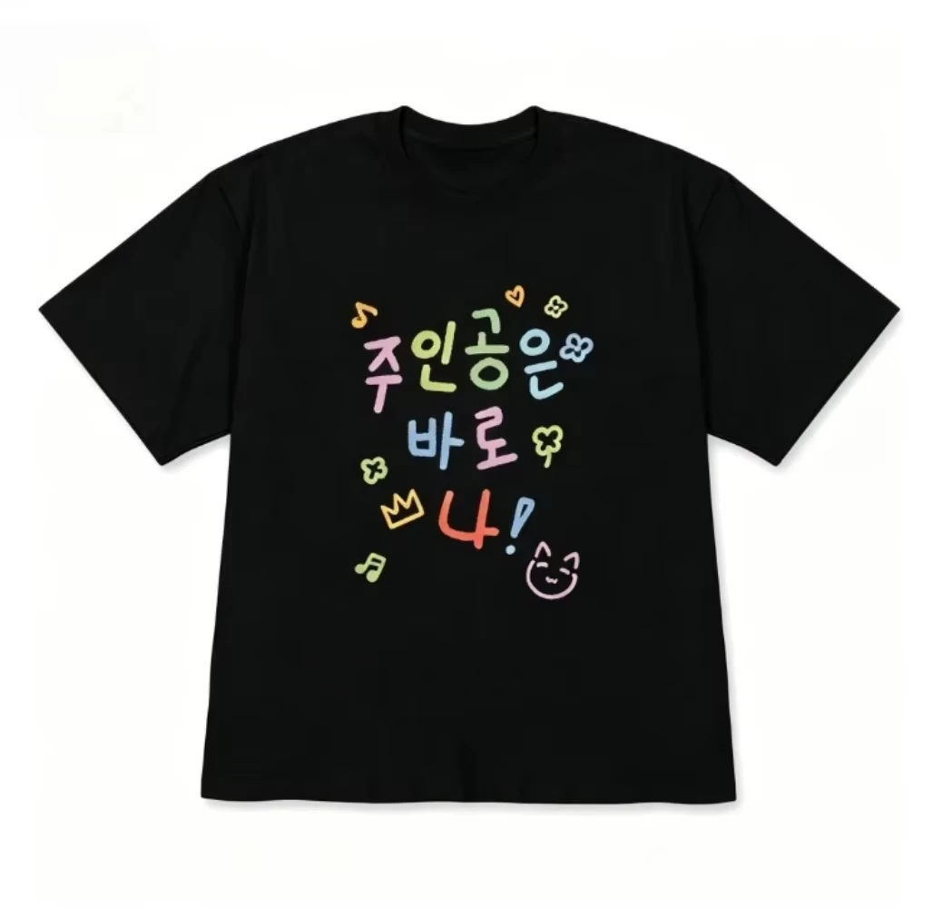 Minimalist Korean Handwriting Short-Sleeve Woman Clothing Aesthetic Positive Affirmation Tshirt Trendy OOTD Unisex Free Shipping