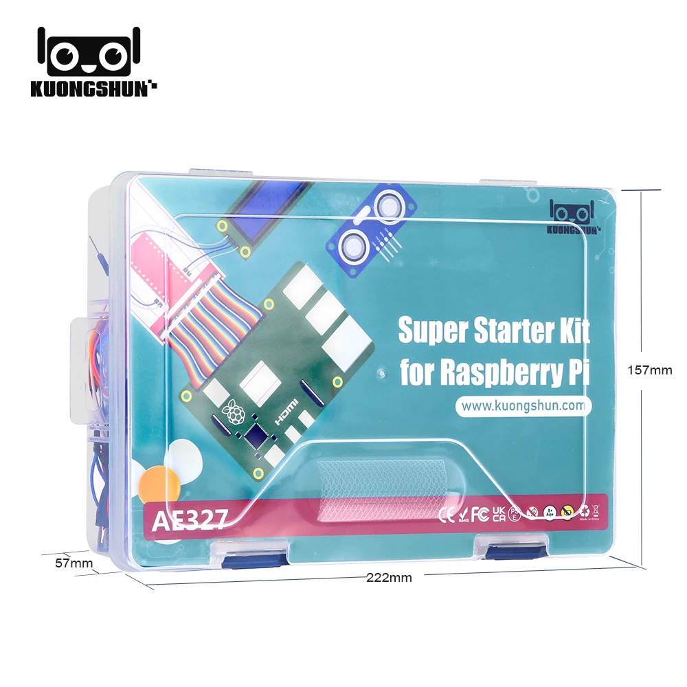 KUONGSHUN Raspberry Pi Super Starter Kit for Raspberry Pi Model 5 4 3B+ 3B 3A+ 2B 1B+ 1A+ Zero W+ Diy Kit