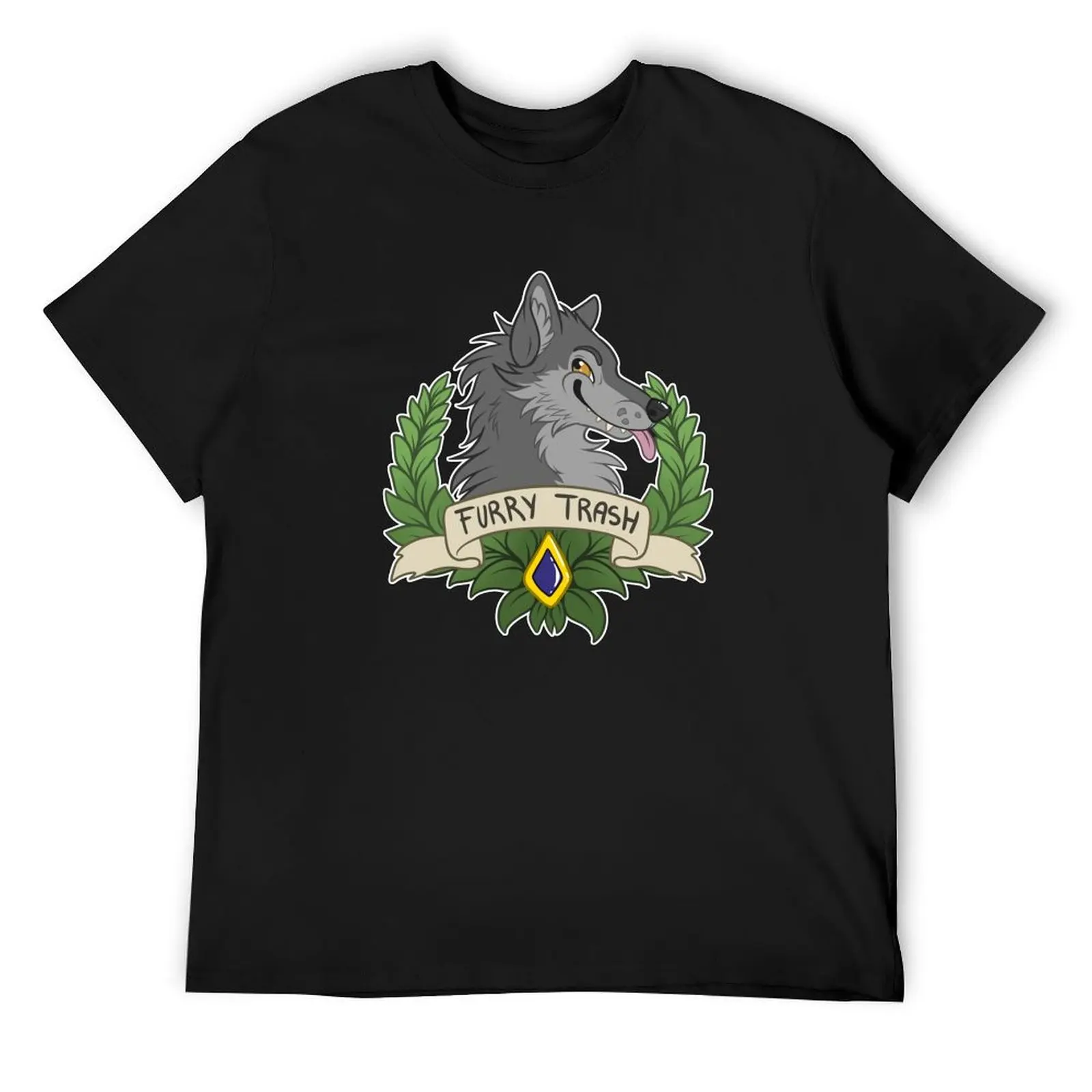 

furry trash T-Shirt plus sizes animal prinfor boys vintage anime shirt men clothing