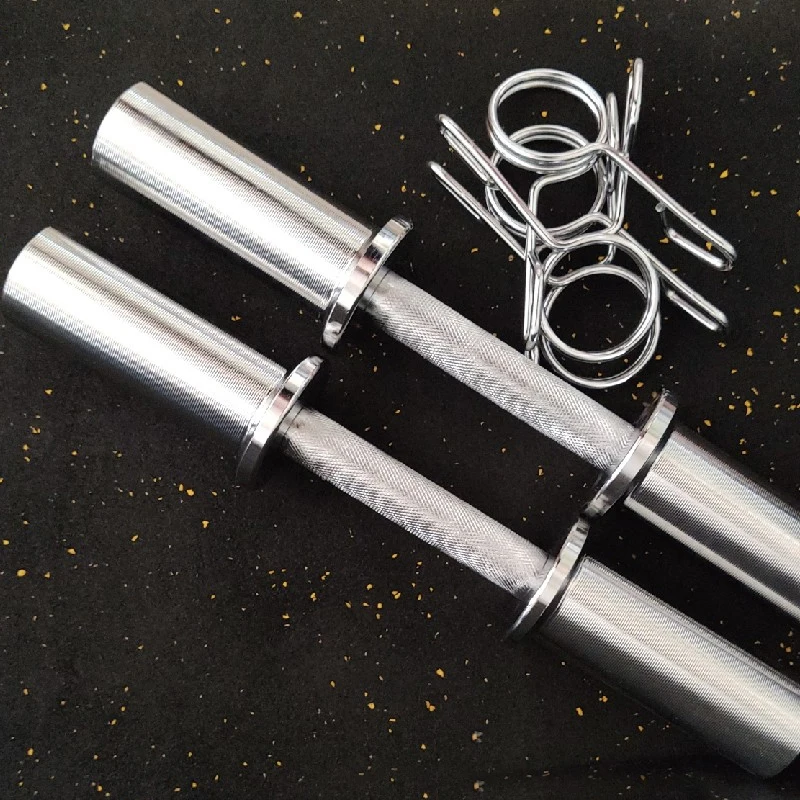 Adjustable 50mm Fitness Dumbbell Bar With Clamps Solid Standard Threaded Barbell Handle Set for Gym Home Weight Lifting Exercise