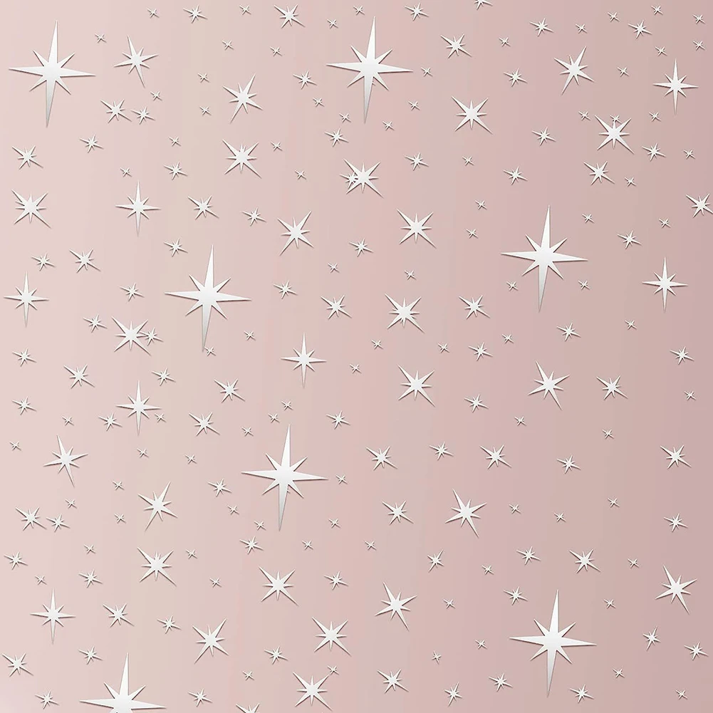 42Pcs Mirror Wall Stickers Removable Star Wall Stickers Acrylic Wall Stickers Home Decor Bathroom Accessories Decoration Chambre