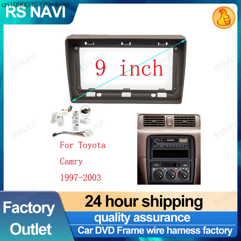 

RSNAVI 2 DIN 9-дюймовый адаптер для автомобильной рамы для Toyota Camry 1997-2003 Android