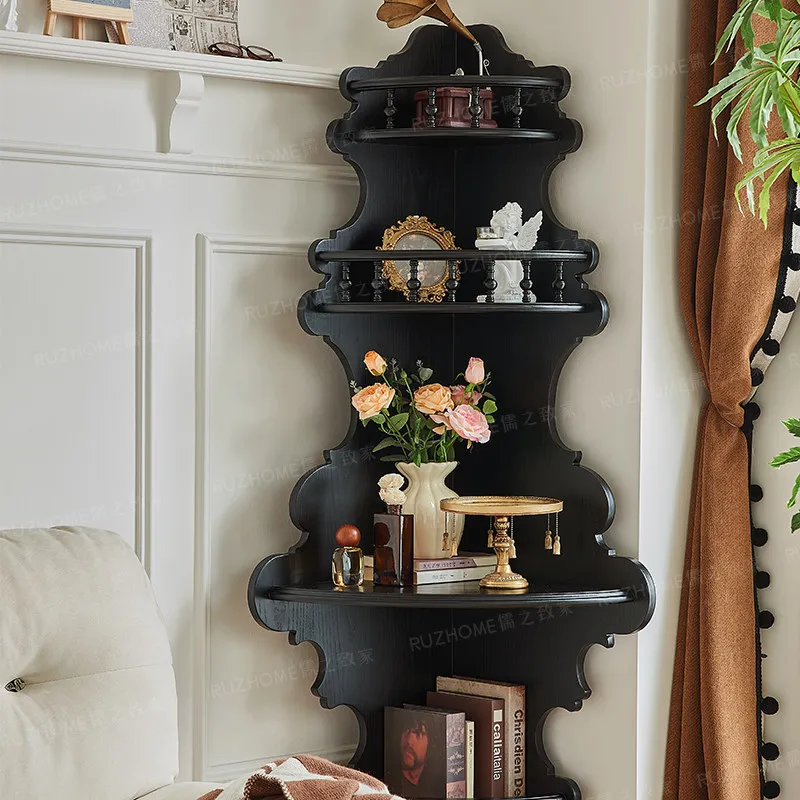 

LH solid wood corner cabinet antique living room storage corner cabinet