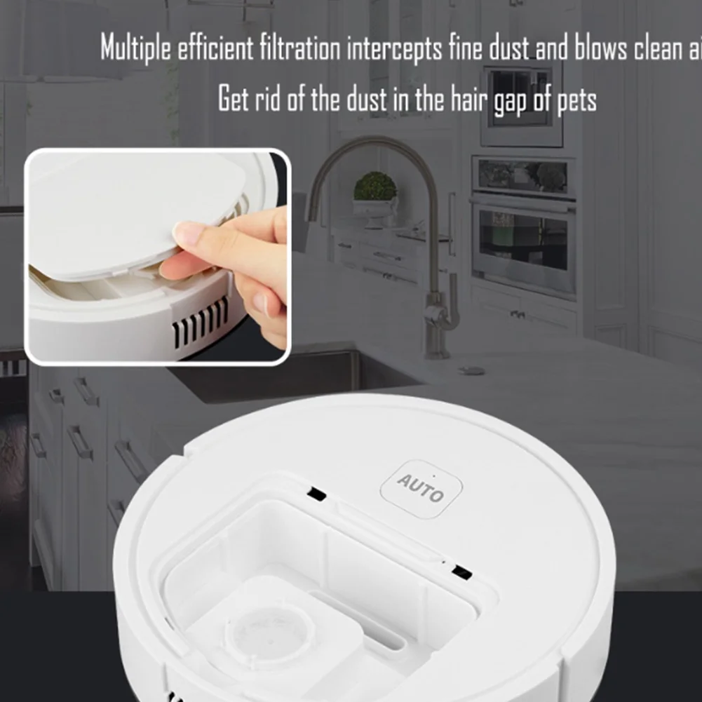 3 IN 1 Smart USB Sweeping Robot Vacuum Cleaner Mopping Wireless 1000Pa Dragging Cleaning Sweep Floor for Home Office Use
