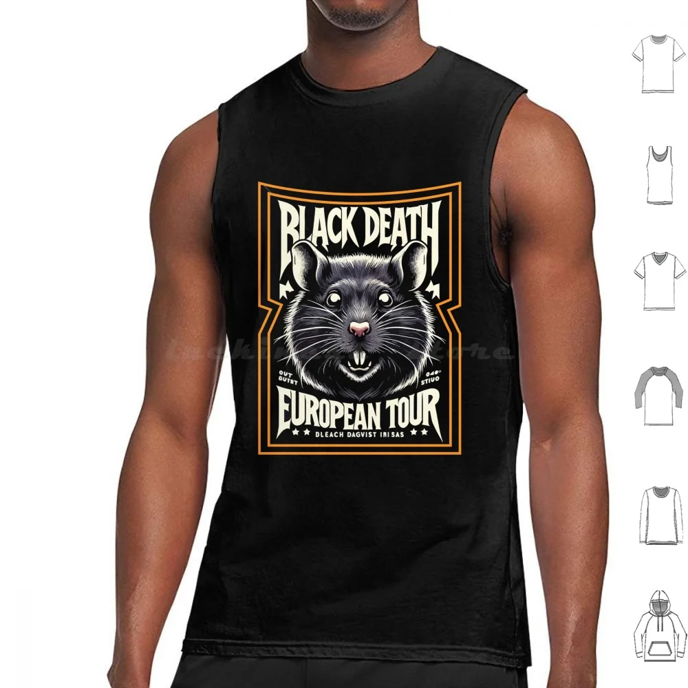 Shadows The Black Death European Tour Tank Tops Print Cotton Black Death European Tour Black Death Black Plague Pestilence