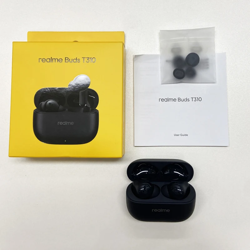 جديد Realme Buds T310 سماعة TWS لاسلكية 46dB نشط إلغاء الضوضاء بلوتوث 5.4 IP55 مقاوم للماء 40H عمر البطارية سماعة